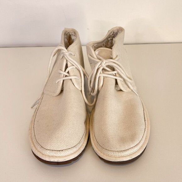 UGG Neumel Natural Canvas Lace Up Desert Chukka Boots - Picture 3 of 8